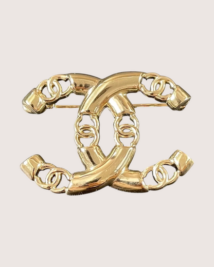 Chanel CC Brooch Gold ["One Size"]