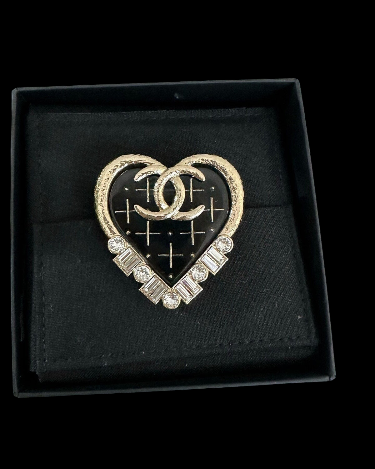 Chanel Plaid CC Brooch