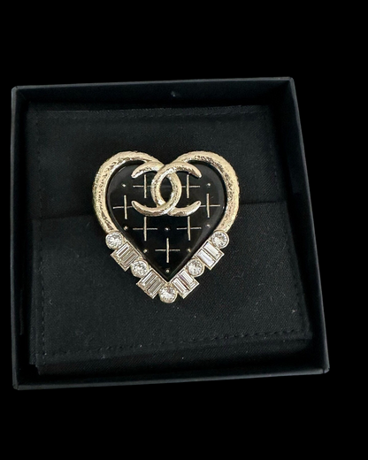 Chanel Plaid CC Brooch