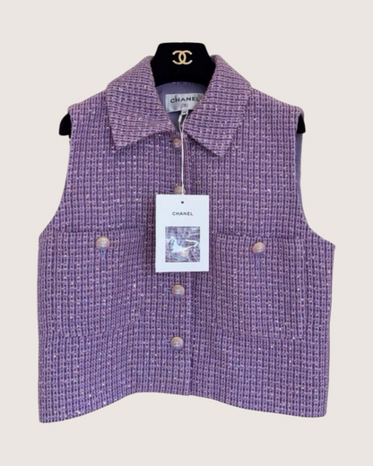 Chanel Sequin Crystal Button Vest