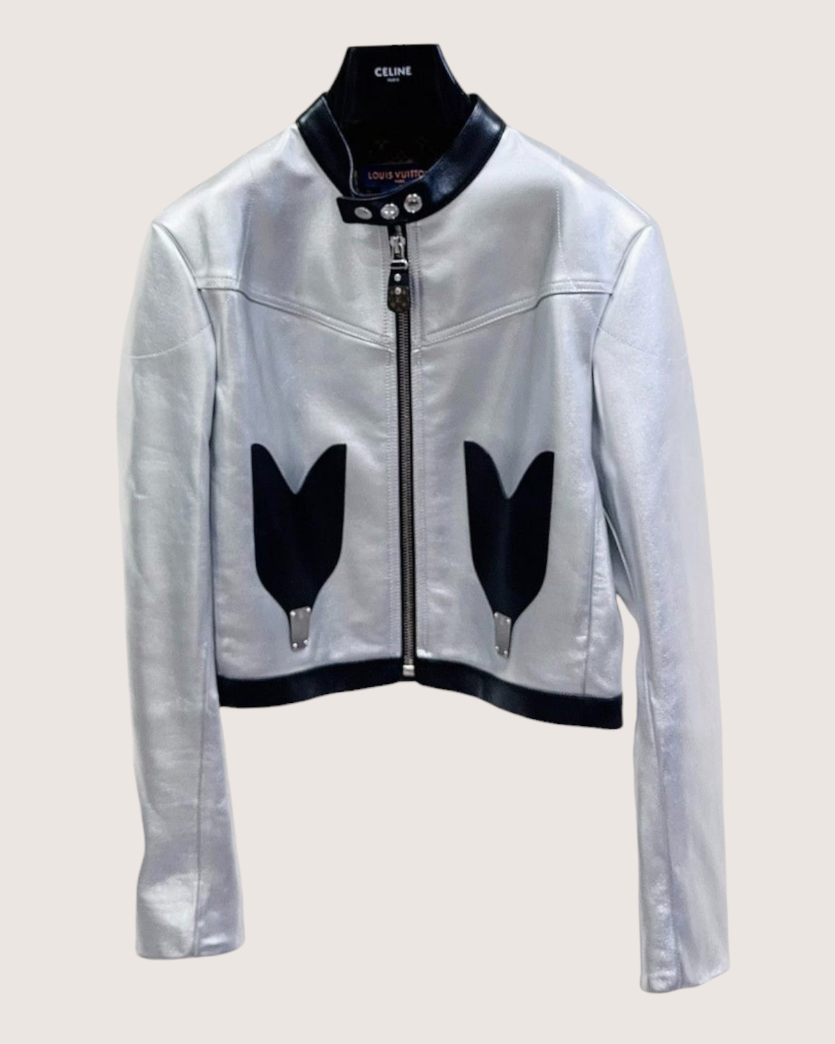 Louis Vuitton Monogram Zip-Up Jacket Silver, Black FR 38