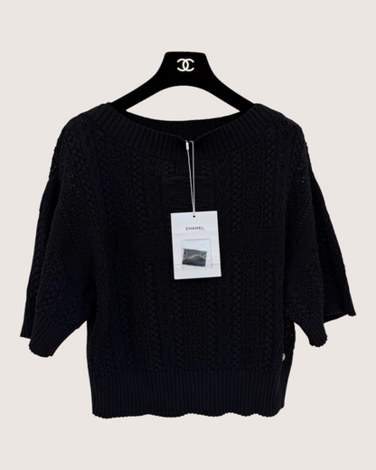 Chanel 24M Coco Beach Off-Shoulder Openwork Top