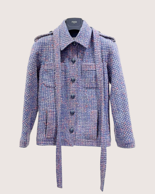 Chanel 16P Tweed Jacket - Blue, Orange, Multicolor