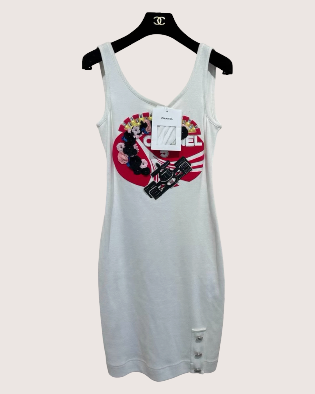 Chanel 23C Formula 1 Embroidered Mini Dress