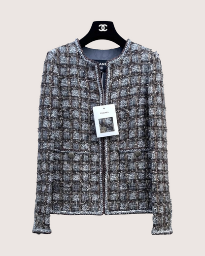 Chanel 18K Checked Tweed Jacket