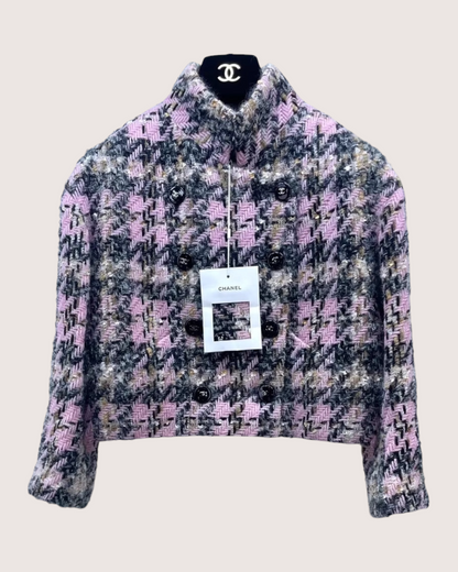 Chanel 24K Tweed Jacket Pink, Grey, Multicolor FR 38