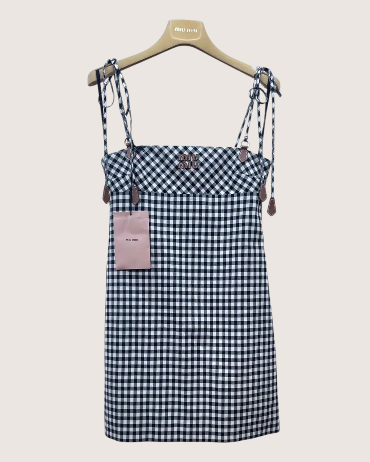 Miu Miu Gingham Mini Dress