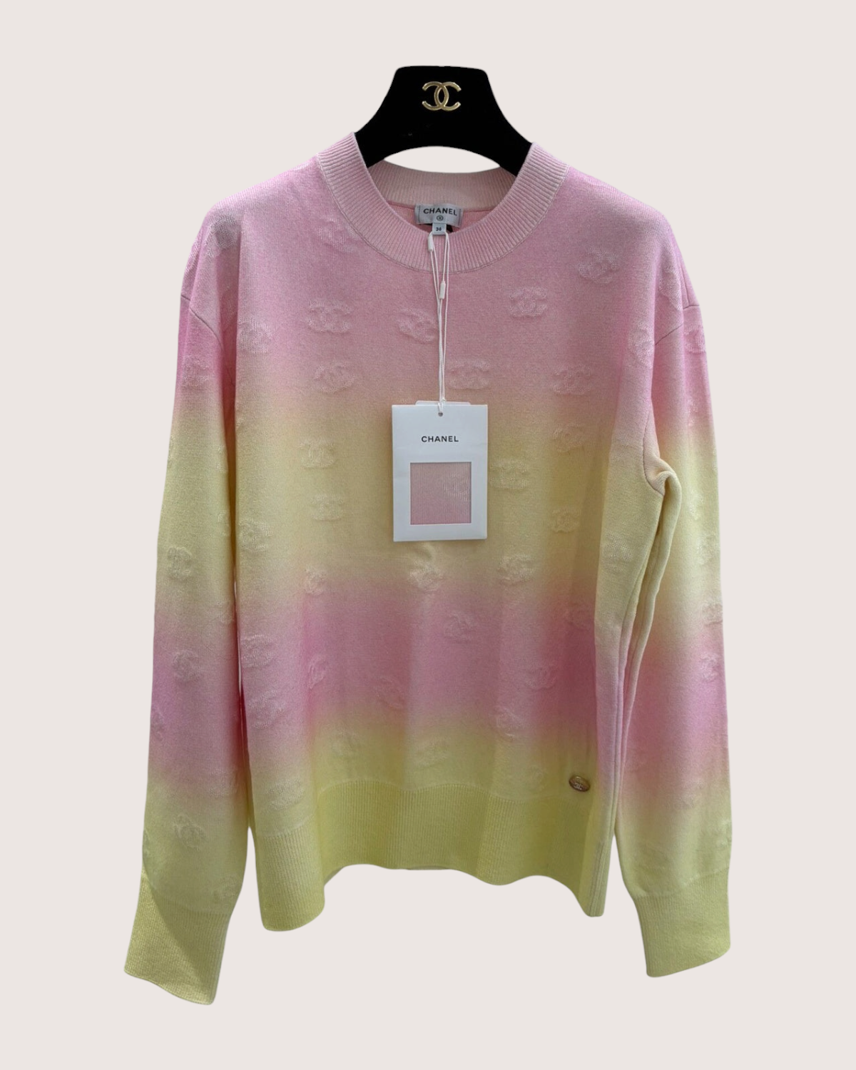 Chanel 24C Gradient Sweater Pink, Yellow FR 36