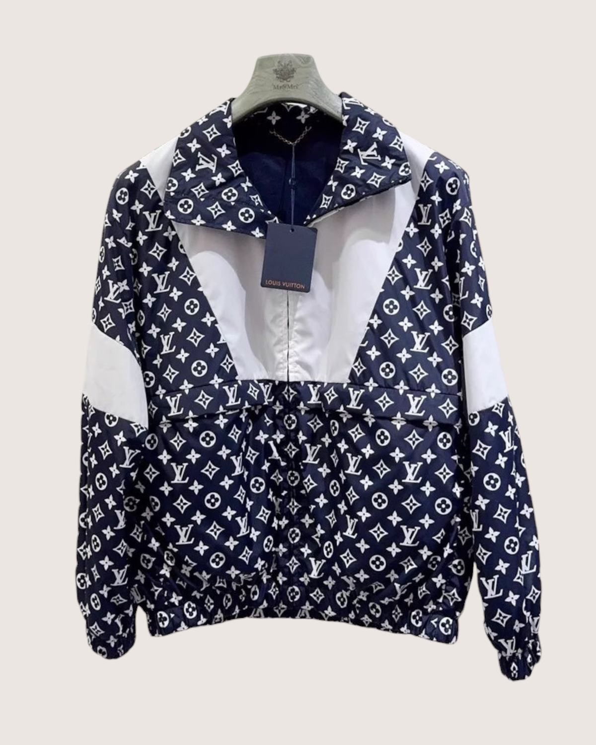 Louis Vuitton Monogram Rope-Logo Jacket Navy, White, Gold One Size