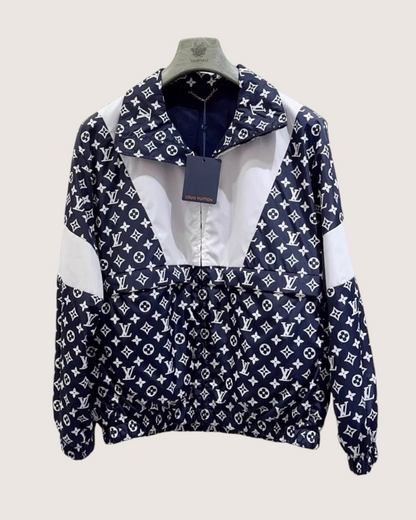 Louis Vuitton Monogram Rope-Logo Jacket Navy, White, Gold One Size