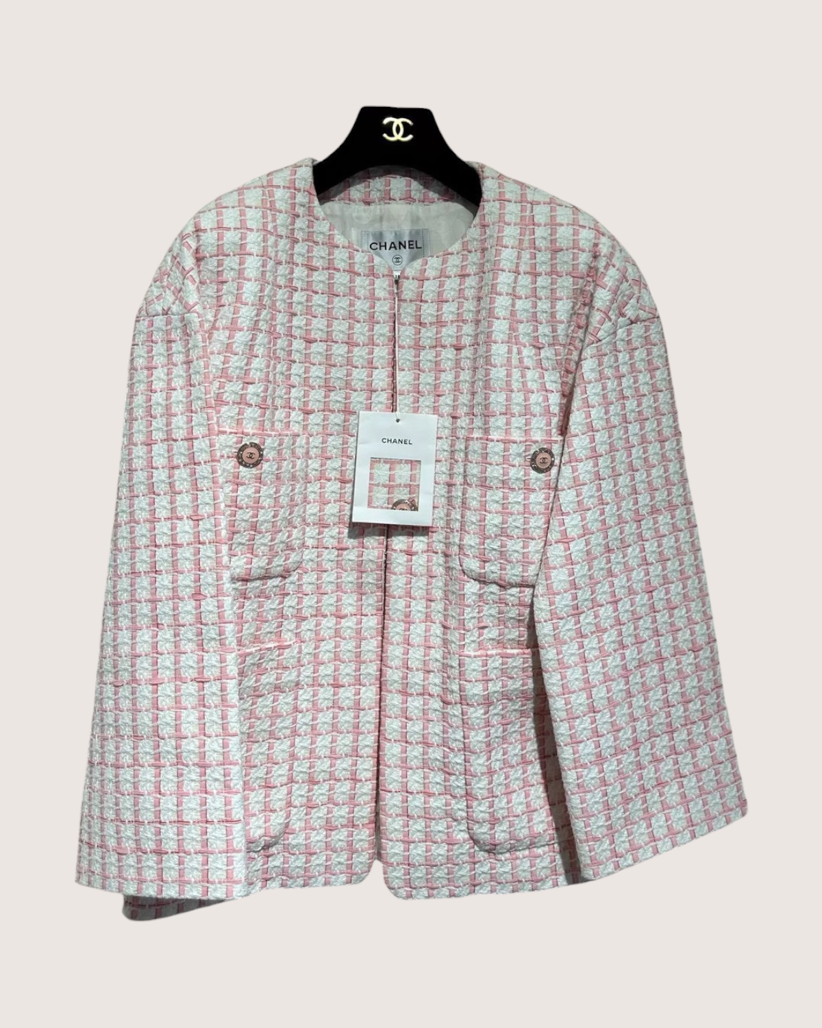 Chanel 22S Plaid Tweed Jacket