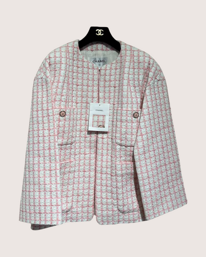Chanel 22S Plaid Tweed Jacket