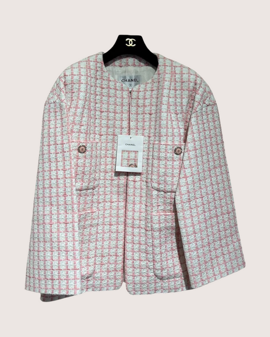 Chanel 22S Plaid Tweed Jacket