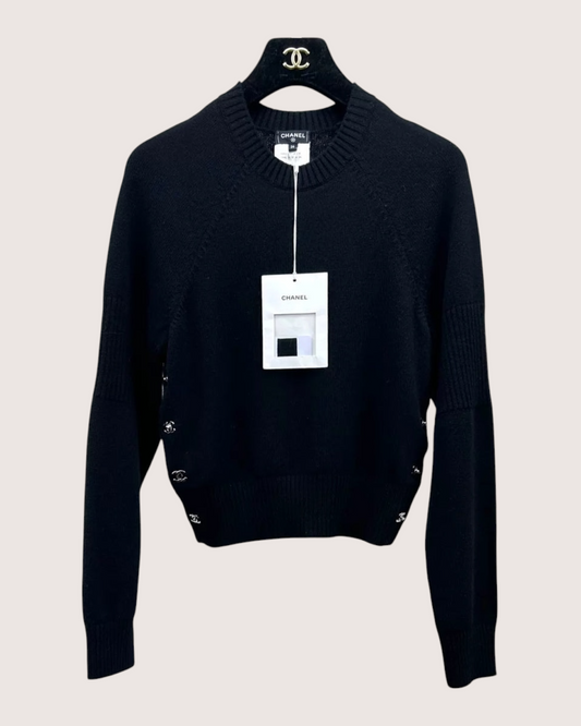 Chanel 24B Cashmere Sweater - Black