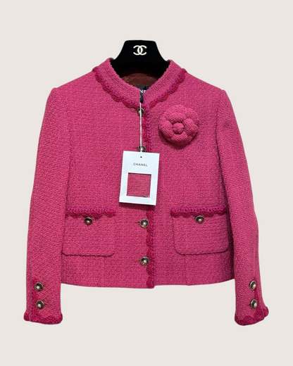 Chanel 24A Camellia Tweed Jacket