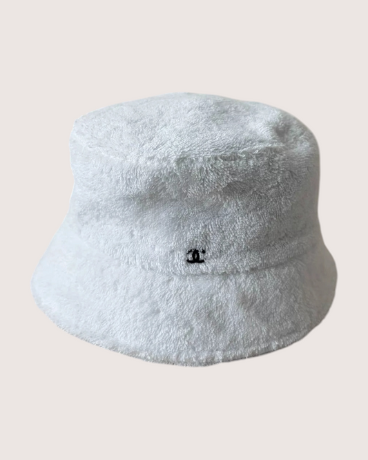 Chanel 21C Terry Cloth Logo Hat - White