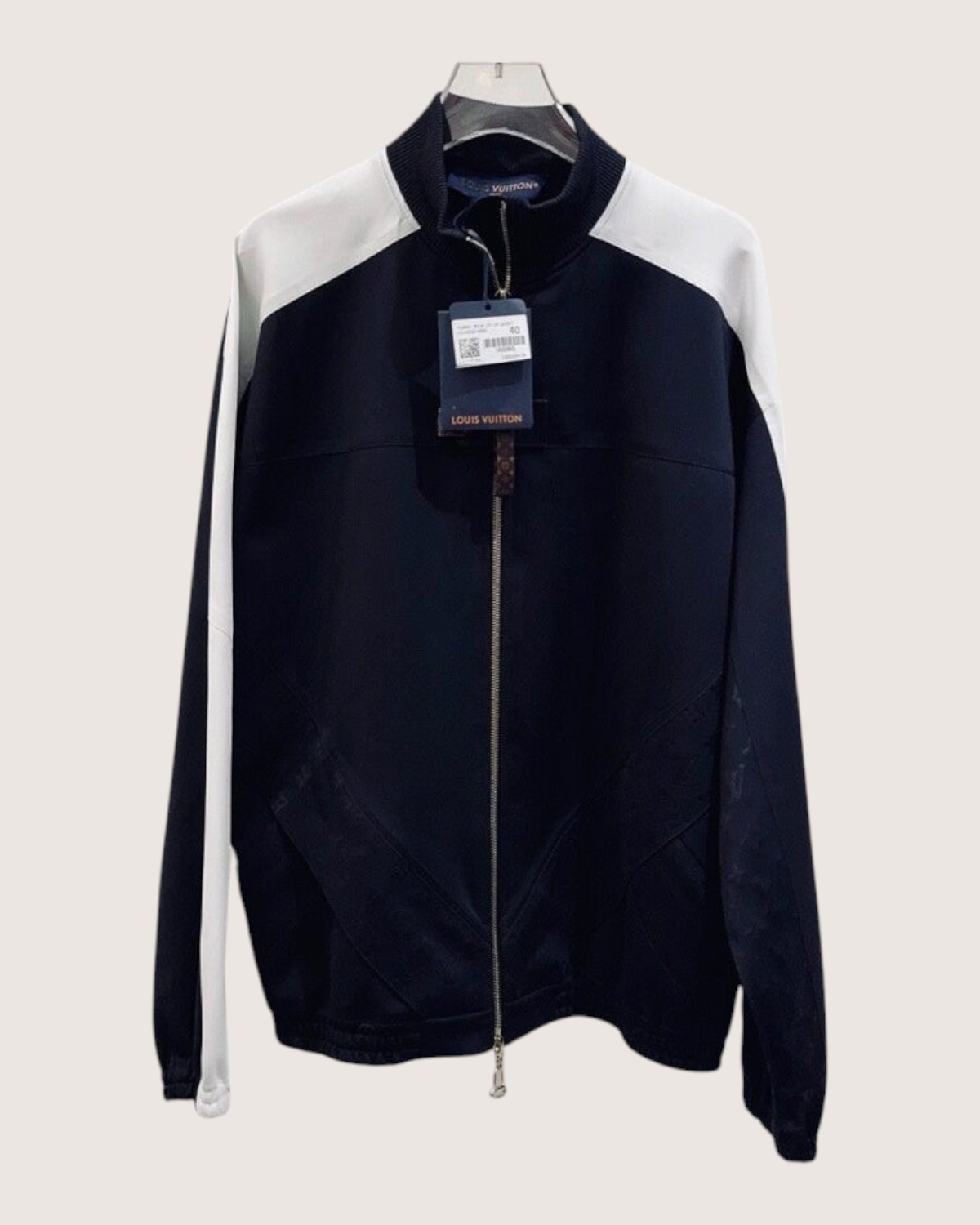 Louis Vuitton Monogram Track Jacket Black, White FR 40