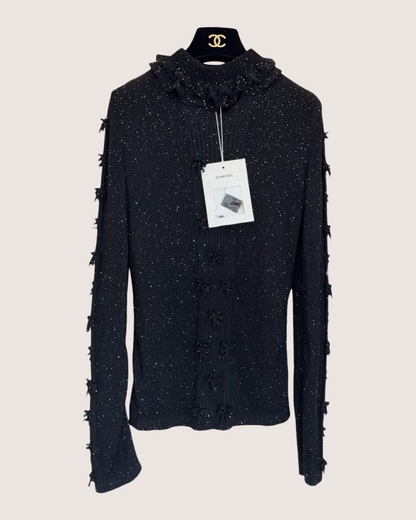 Chanel 25K Bow Sweater Black FR 40