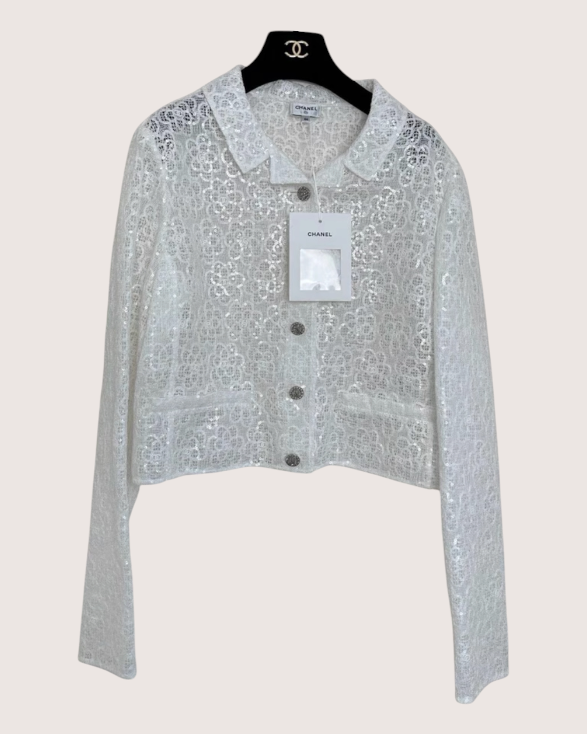 Chanel 24S Camellia Sequin Jacket