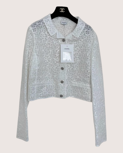 Chanel 24S Camellia Sequin Jacket