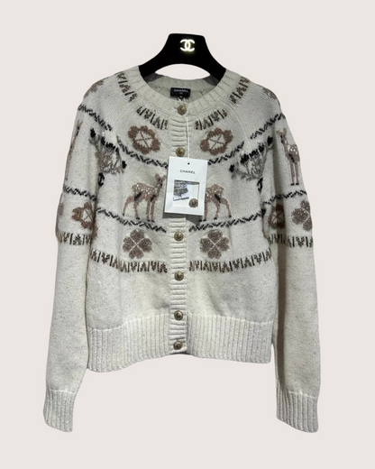 Chanel 25N Deer Cashmere Cardigan