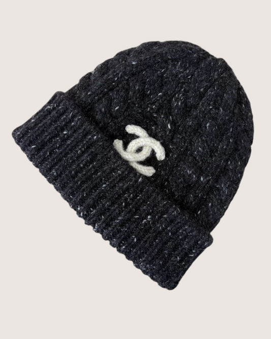 Chanel 26A CC Cashmere Hat - Black, White, Multicolor