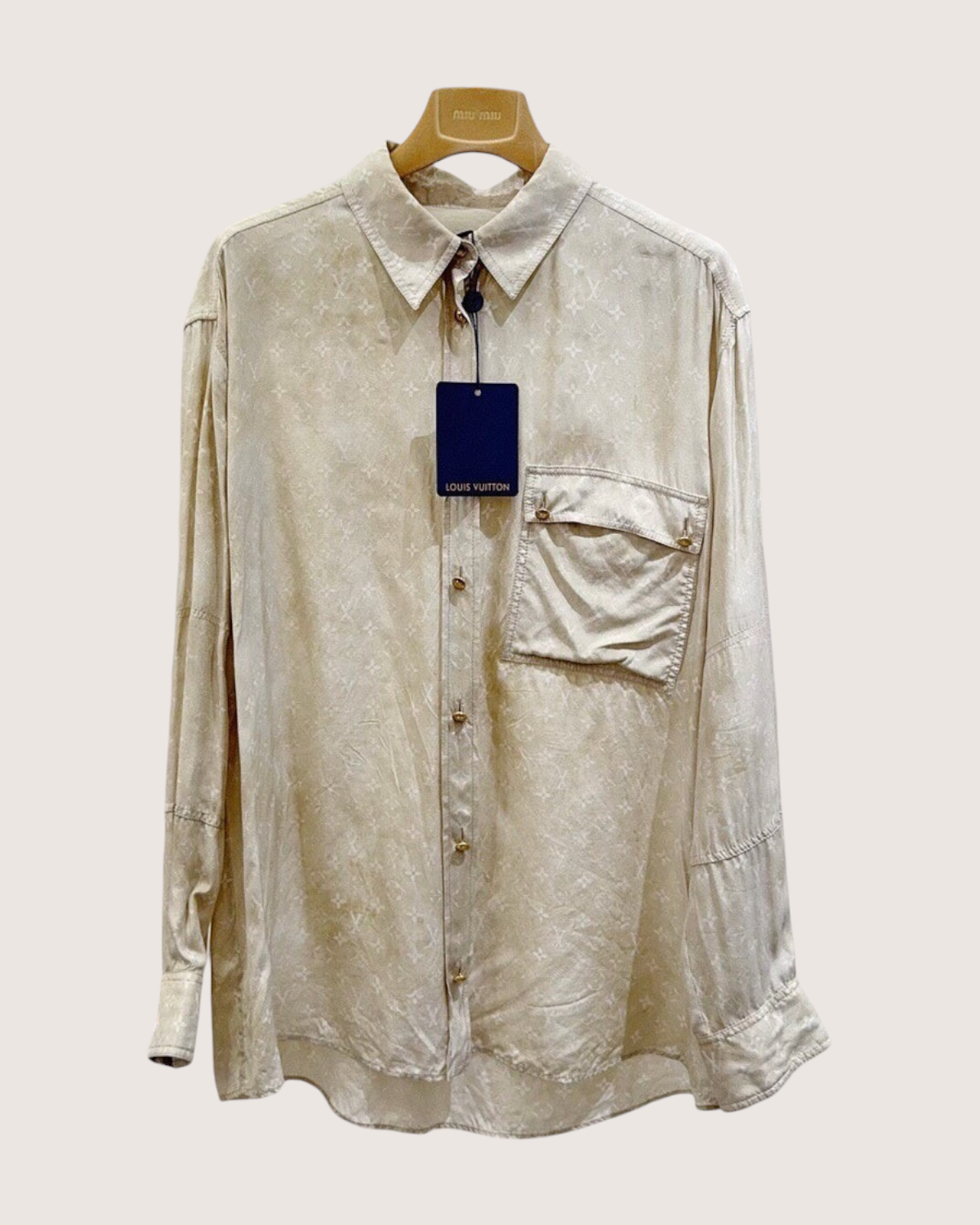 Louis Vuitton Monogram Shirt Beige/Ecru FR 40