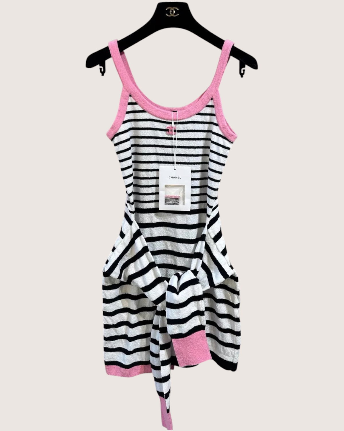 Chanel Striped Tie Dress