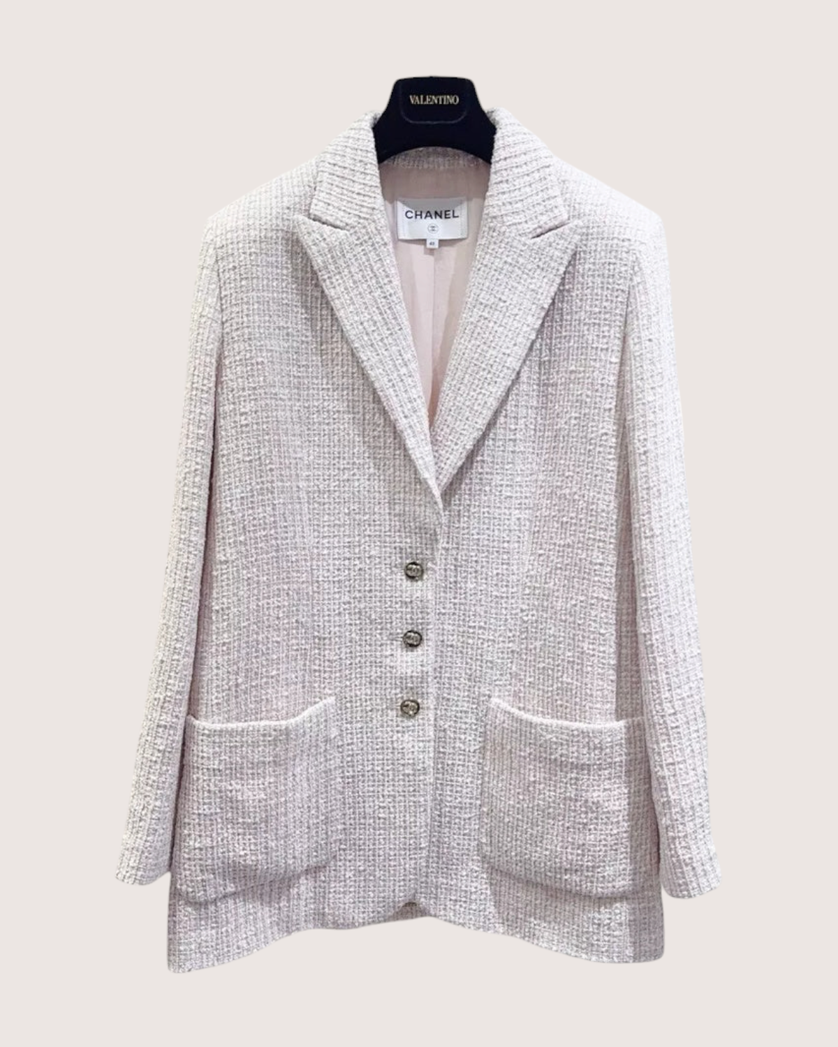 Chanel 24P Tweed Jacket - Beige/Ecru, White