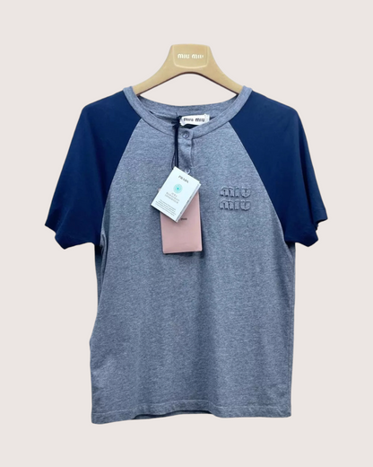 Miu Miu T-Shirt Grey, Navy IT 40