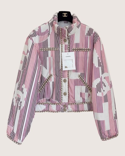 Chanel 23B Chain-Trim Jacket