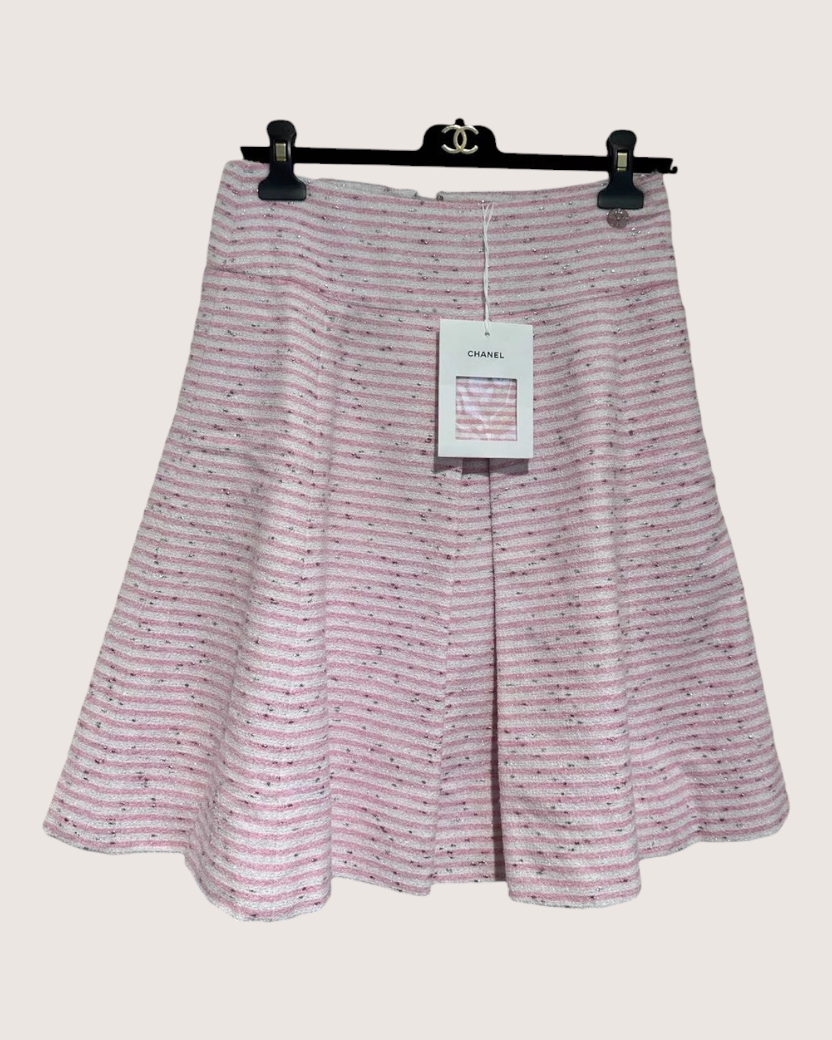 Chanel 24C Striped Tweed Skirt