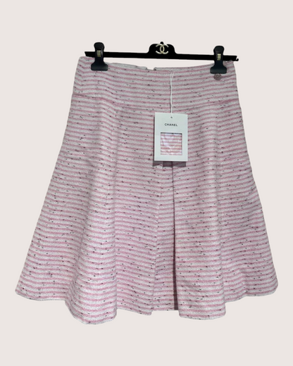 Chanel 24C Striped Tweed Skirt