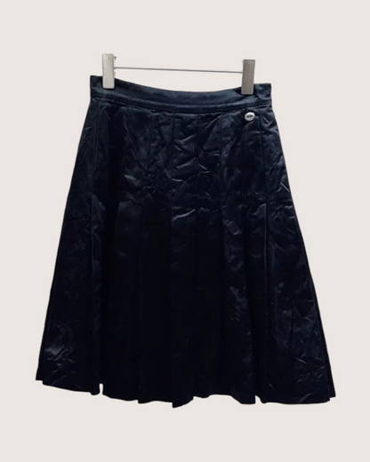 Chanel Pleated Mini Skirt Black FR 34