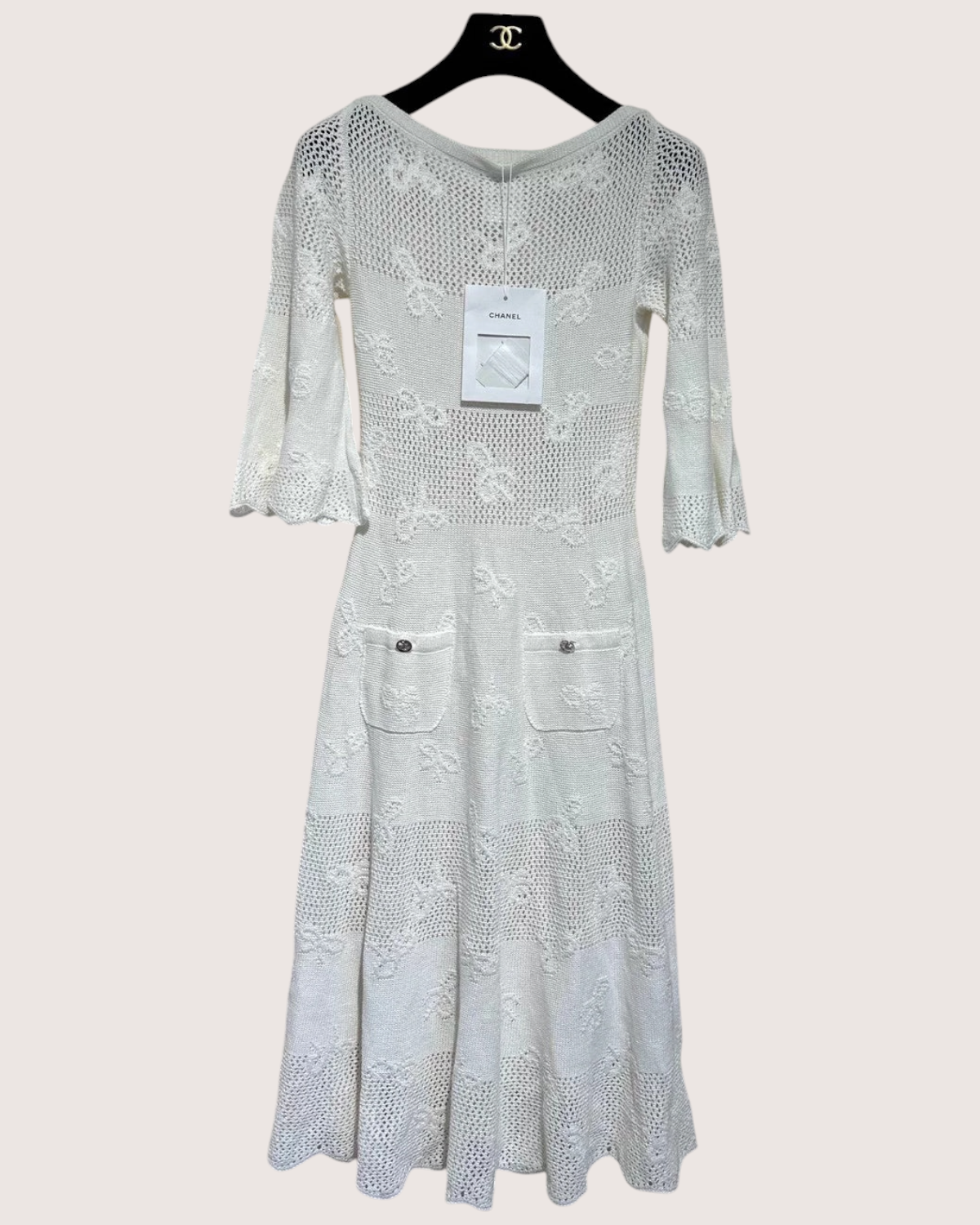 Chanel 24P Bow Mid-Length Dress