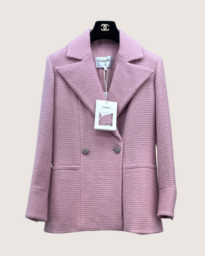 Chanel 22K Tweed Jacket Pink FR 34