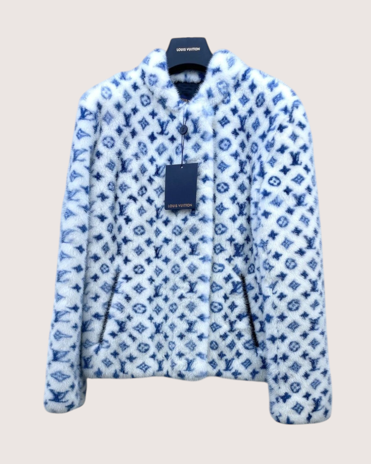 Louis Vuitton Monogram Jacket White, Blue FR 34