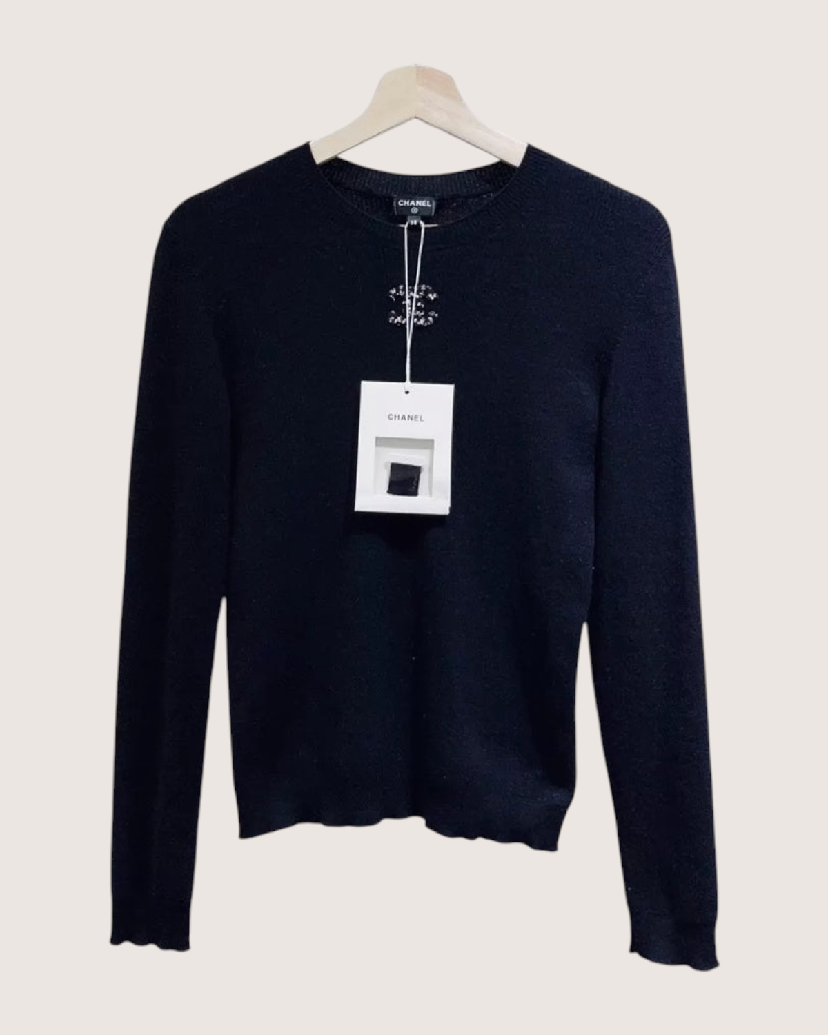 Chanel 22K CC Sweater Black FR 38