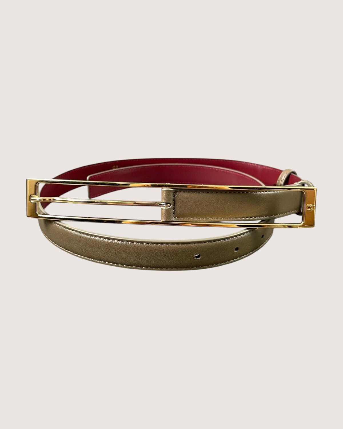 Chanel 26A Square-Buckle Belt Grey One Size