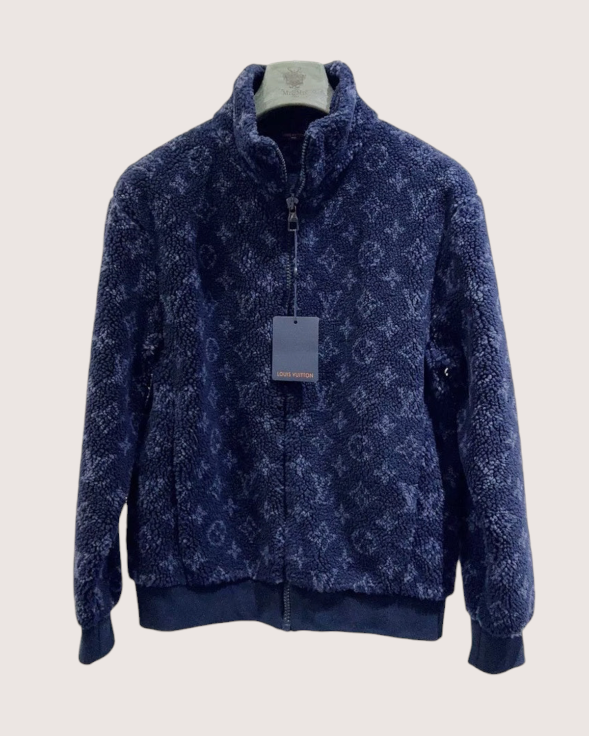 Louis Vuitton Monogram Fleece Jacket Navy, Blue FR 36