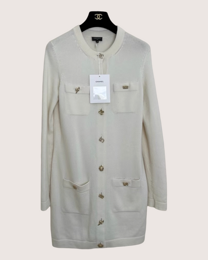 Chanel 22B Four-Pocket Cashmere Long Cardigan