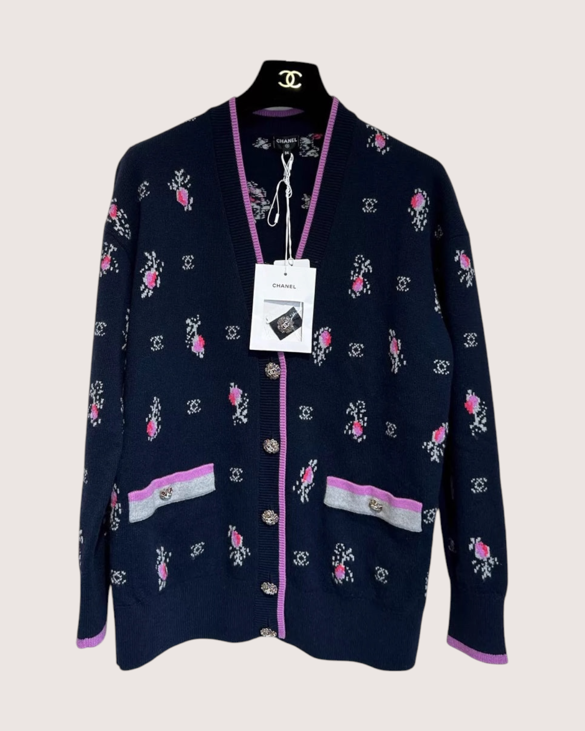 Chanel Knit Pocket Cardigan