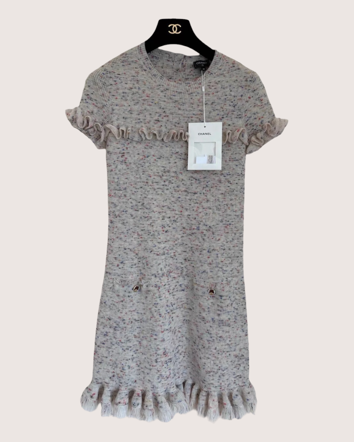 Chanel 25A Ruffled Mini Dress