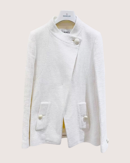 Chanel 15P Tweed Jacket White FR 36