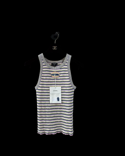 Chanel Knit Striped Vest