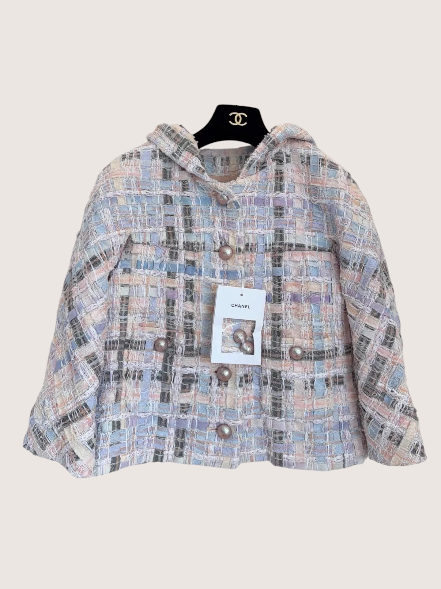 Chanel 18P Hooded Tweed Jacket