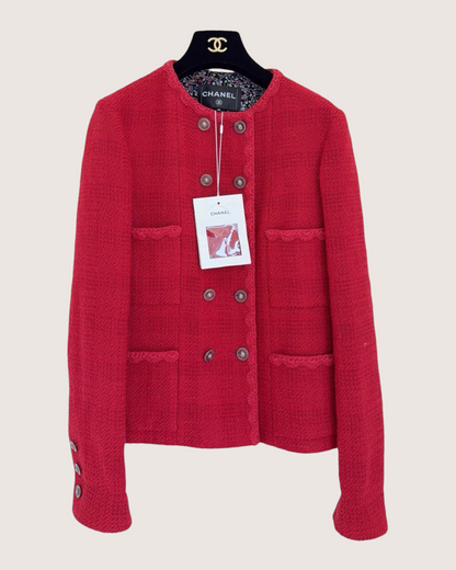 Chanel 24A Four-Pocket Tweed Jacket