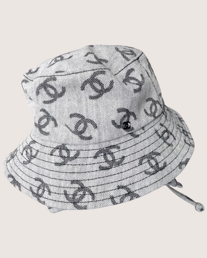 Chanel 22K CC Logo Denim Bucket Hat