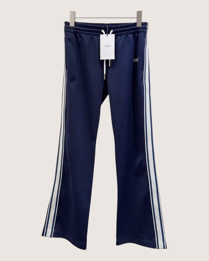 Celine Striped Track Trousers Navy, White FR 38
