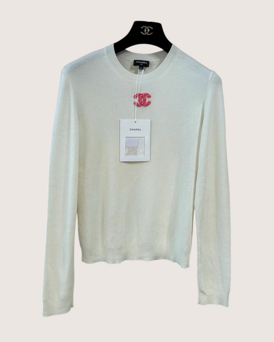 Chanel 22K CC Logo Wool Sweater